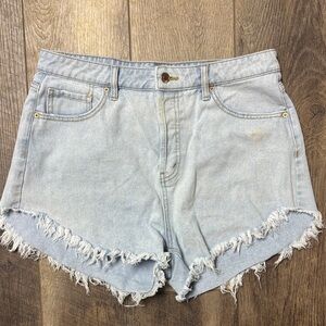 Wild Fable Light Blue Frayed Jean Shorts
